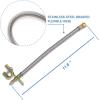 imageCKAuto 2 pcs 12quot300mm Metal Valve Stem Extenders Universal Valve Stem Extensions Made of EPDM Rubber fit for Heavy Vehicles Silver2 Pack 12 300 mm