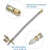 imageCKAuto 2 pcs 12quot300mm Metal Valve Stem Extenders Universal Valve Stem Extensions Made of EPDM Rubber fit for Heavy Vehicles Silver2 Pack 12 300 mm