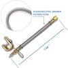 imageCKAuto 2 pcs 12quot300mm Metal Valve Stem Extenders Universal Valve Stem Extensions Made of EPDM Rubber fit for Heavy Vehicles Silver2 Pack 7 180 mm