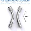 imageCKAuto 2 pcs 12quot300mm Metal Valve Stem Extenders Universal Valve Stem Extensions Made of EPDM Rubber fit for Heavy Vehicles Silver6 Pack Angled