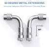 imageCKAuto 2 pcs 12quot300mm Metal Valve Stem Extenders Universal Valve Stem Extensions Made of EPDM Rubber fit for Heavy Vehicles Silver6 Pack Angled