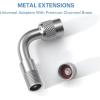 imageCKAuto 2 pcs 12quot300mm Metal Valve Stem Extenders Universal Valve Stem Extensions Made of EPDM Rubber fit for Heavy Vehicles Silver6 Pack Angled