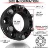 imageCKAuto 4 Pack 6x55 Hub Centric Wheel Spacers 125quot 6x1397mm Wheel Spacers 1061mm Center Bore with M12x15 Studs15 Thick  2 pack