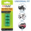 imageCKAuto 4 Pcs Aluminum Tire Valve Stem Caps with N2 Nitrogen Logo Universal Stem Covers for Cars SUVs Bike and Bicycle Trucks Motorcycles  TPMS Safe  Corrosion Resistant  Dust Proof SilverGreenN2