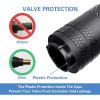 imageCKAuto 4 Pcs Aluminum Tire Valve Stem Caps with N2 Nitrogen Logo Universal Stem Covers for Cars SUVs Bike and Bicycle Trucks Motorcycles  TPMS Safe  Corrosion Resistant  Dust Proof SilverBlackN2