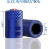 imageCKAuto 4 Pcs Aluminum Tire Valve Stem Caps with N2 Nitrogen Logo Universal Stem Covers for Cars SUVs Bike and Bicycle Trucks Motorcycles  TPMS Safe  Corrosion Resistant  Dust Proof SilverBlueUSA