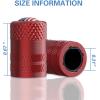 imageCKAuto 4 Pcs Aluminum Tire Valve Stem Caps with N2 Nitrogen Logo Universal Stem Covers for Cars SUVs Bike and Bicycle Trucks Motorcycles  TPMS Safe  Corrosion Resistant  Dust Proof SilverRedUSA