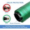 imageCKAuto 4 Pcs Aluminum Tire Valve Stem Caps with N2 Nitrogen Logo Universal Stem Covers for Cars SUVs Bike and Bicycle Trucks Motorcycles  TPMS Safe  Corrosion Resistant  Dust Proof SilverGreenN2