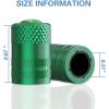 imageCKAuto 4 Pcs Aluminum Tire Valve Stem Caps with N2 Nitrogen Logo Universal Stem Covers for Cars SUVs Bike and Bicycle Trucks Motorcycles  TPMS Safe  Corrosion Resistant  Dust Proof SilverGreenN2
