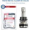 imageCKAuto 4 Pieces TR416 Metal Valve Stems Outer Mount Fits 453quot ampamp 625quot Rim Holes Long 1 12quot Silver4pcs
