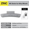 imageCKAuto MC Style Zinc Clip on Wheel Weights 025oz 14oz Coated 25PcsBoxold gray