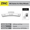 imageCKAuto MC Style Zinc Clip on Wheel Weights 025oz 14oz Coated 25PcsBoxupgraded gray