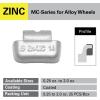 imageCKAuto MC Style Zinc Clip on Wheel Weights 025oz 14oz Coated 25PcsBoxupgraded gray