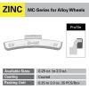 imageCKAuto MC Style Zinc Clip on Wheel Weights 025oz 14oz Coated 25PcsBoxupgraded gray