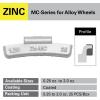 imageCKAuto MC Style Zinc Clip on Wheel Weights 025oz 14oz Coated 25PcsBoxupgraded gray
