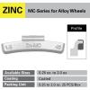 imageCKAuto MC Style Zinc Clip on Wheel Weights 025oz 14oz Coated 25PcsBoxupgraded gray
