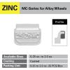 imageCKAuto MC Style Zinc Clip on Wheel Weights 025oz 14oz Coated 25PcsBoxupgraded gray