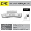 imageCKAuto MC Style Zinc Clip on Wheel Weights 025oz 14oz Coated 25PcsBoxupgraded gray