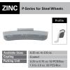imageCKAuto P Series Zinc Clip on Wheel Weights 1oz Coated 25PcsBox Fit for Steel Wheelold gray
