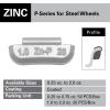 imageCKAuto P Series Zinc Clip on Wheel Weights 1oz Coated 25PcsBox Fit for Steel Wheelupgraded gray