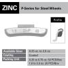 imageCKAuto P Series Zinc Clip on Wheel Weights 1oz Coated 25PcsBox Fit for Steel Wheelupgraded gray