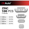 imageCKAuto P Series Zinc Clip on Wheel Weights 1oz Coated 25PcsBox Fit for Steel Wheelupgraded gray