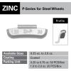 imageCKAuto P Series Zinc Clip on Wheel Weights 1oz Coated 25PcsBox Fit for Steel Wheelupgraded gray
