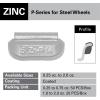 imageCKAuto P Series Zinc Clip on Wheel Weights 1oz Coated 25PcsBox Fit for Steel Wheelupgraded gray