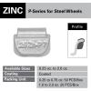 imageCKAuto P Series Zinc Clip on Wheel Weights 1oz Coated 25PcsBox Fit for Steel Wheelupgraded gray