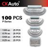 imageCKAuto P Style Uncoated 025oz 10oz Lead Clip on Wheel Weight Assortments 25Pcs Style Total 100PcsBox WWheel Weight Hammer Tool
