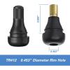 imageCKAuto TR412 Rubber Snapin Short Black Tire Valve Stem for Tubeless 0453 Inch 115mm Rim Holes on Standard Vehicle Tires 50pcsBagTR412