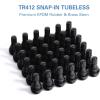 imageCKAuto TR412 Rubber Snapin Short Black Tire Valve Stem for Tubeless 0453 Inch 115mm Rim Holes on Standard Vehicle Tires 50pcsBagTR41250pcs