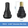 imageCKAuto TR412 Rubber Snapin Short Black Tire Valve Stem for Tubeless 0453 Inch 115mm Rim Holes on Standard Vehicle Tires 50pcsBagTR41250pcs