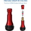 imageCKAuto TR413AC Chrome Rubber Snapin Tire Valve Stems 5 Packred