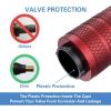 imageCKAuto Tire Valve Stem Caps Pink 4 pcsPack Anodized Aluminum Tire Valve Cap Set Corrosion Resistant Universal Stem Covers for Cars Trucks Motorcycles SUVs and BikesRed