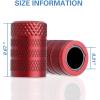 imageCKAuto Tire Valve Stem Caps Pink 4 pcsPack Anodized Aluminum Tire Valve Cap Set Corrosion Resistant Universal Stem Covers for Cars Trucks Motorcycles SUVs and BikesRed