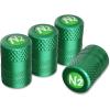 imageCKAuto 4 Pcs Aluminum Tire Valve Stem Caps with N2 Nitrogen Logo Universal Stem Covers for Cars SUVs Bike and Bicycle Trucks Motorcycles  TPMS Safe  Corrosion Resistant  Dust Proof SilverGreenN2