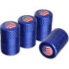 imageCKAuto 4 Pcs Aluminum Tire Valve Stem Caps with N2 Nitrogen Logo Universal Stem Covers for Cars SUVs Bike and Bicycle Trucks Motorcycles  TPMS Safe  Corrosion Resistant  Dust Proof SilverBlueUSA