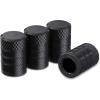 imageCKAuto Tire Valve Stem Caps Pink 4 pcsPack Anodized Aluminum Tire Valve Cap Set Corrosion Resistant Universal Stem Covers for Cars Trucks Motorcycles SUVs and BikesBlack