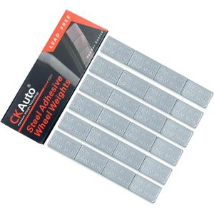 imageCKAuto 12oz 05oz Black Adhesive Stick on Wheel Weights 63ozBox US Quality 126pcsGrey