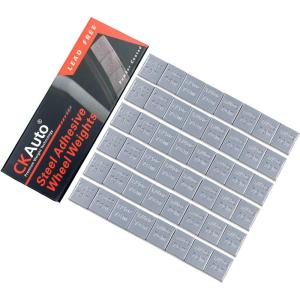 imageCKAuto 14oz 025oz Black Adhesive Stick on Wheel Weights EasyPeel Tape Cars Trucks SUVs Motorcycles Low Profile 60ozBox US OEM Quality 240pcsGrey