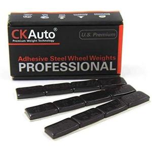 imageCKAuto 1oz Black Adhesive Stick on Wheel WeightsEasyPeel Tape 36 ozBox US Quality36pcsBlack