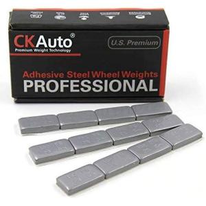 imageCKAuto 1oz Black Adhesive Stick on Wheel WeightsEasyPeel Tape 36 ozBox US Quality36pcsGrey