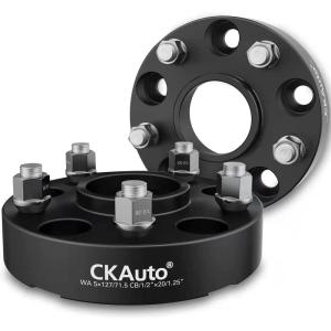 imageCKAuto 2 Pack 5x5 Hub Centric Wheel Spacers 150quot 5x127mm Wheel Spacers 715mm Center Bore with 12quot Studs125 Thick  2 pack