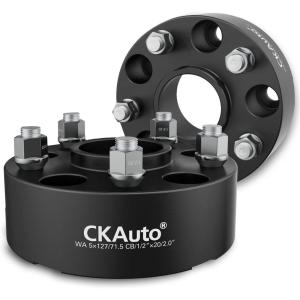 imageCKAuto 2 Pack 5x5 Hub Centric Wheel Spacers 150quot 5x127mm Wheel Spacers 715mm Center Bore with 12quot Studs200 Thick  2 pack