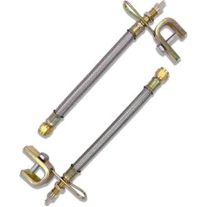 imageCKAuto 2 pcs 12quot300mm Metal Valve Stem Extenders Universal Valve Stem Extensions Made of EPDM Rubber fit for Heavy Vehicles Silver2 Pack 7 180 mm