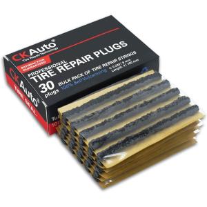 imageCKAuto 30pcs 8quot Black Tire Repair Strings Automotive Tool Tire Repair Plugs for Tubeless OffRoad Tires Car Bike ATV UTV Wheelbarrow MowerBlack