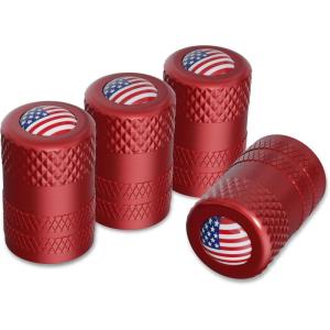 imageCKAuto 4 Pcs Aluminum Tire Valve Stem Caps with N2 Nitrogen Logo Universal Stem Covers for Cars SUVs Bike and Bicycle Trucks Motorcycles  TPMS Safe  Corrosion Resistant  Dust Proof SilverRedUSA