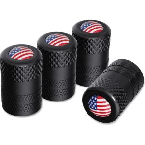 imageCKAuto 4 Pcs Aluminum Tire Valve Stem Caps with N2 Nitrogen Logo Universal Stem Covers for Cars SUVs Bike and Bicycle Trucks Motorcycles  TPMS Safe  Corrosion Resistant  Dust Proof SilverBlackUSA