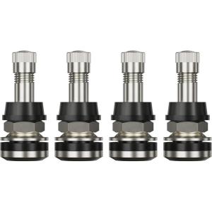 imageCKAuto 4 Pieces TR416 Metal Valve Stems Outer Mount Fits 453quot ampamp 625quot Rim Holes Long 1 12quot Silver4pcs